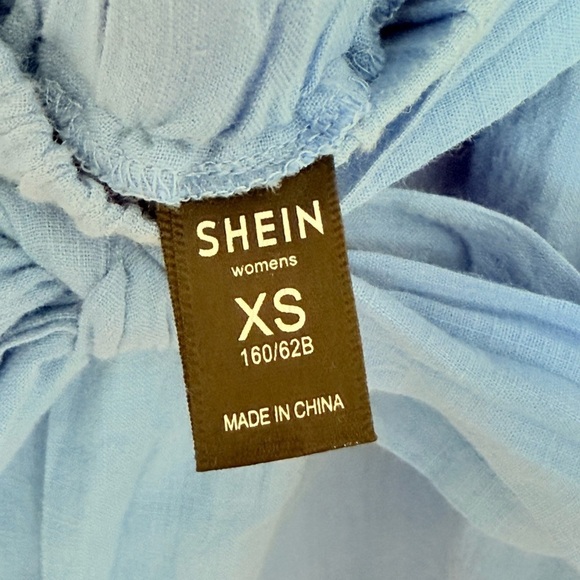 Blue High Waisted Shorts - Picture 3 of 3